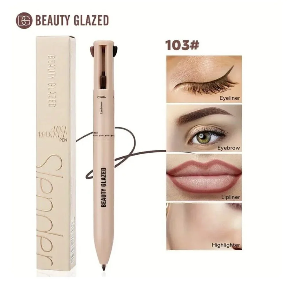 4-in-1 Multi-Functional Eyeliner Brow Lipliner Highlight Makeup Pen